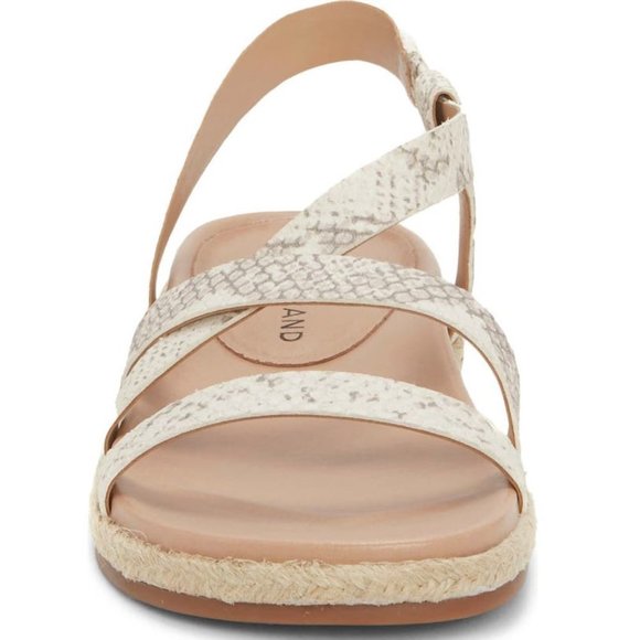 New Lucky Brand Darli Slingback Sandal, Size 6.5 / 7.5 / 10 in Stucco Leather - Picture 5 of 11